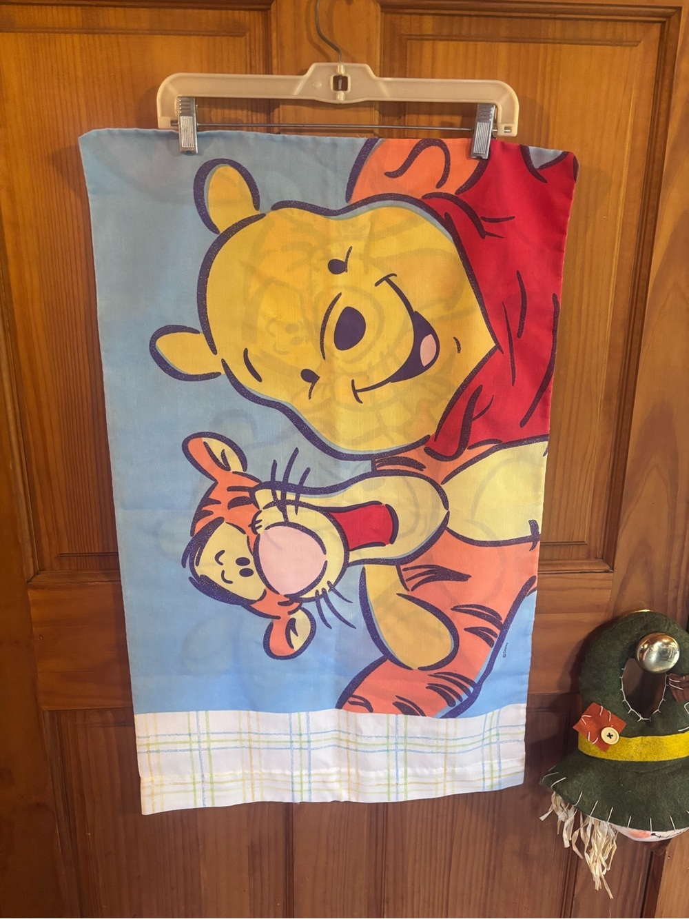 Winnie the Pooh & Tigger Kids Pillow Case - Blue/Yellow/Red